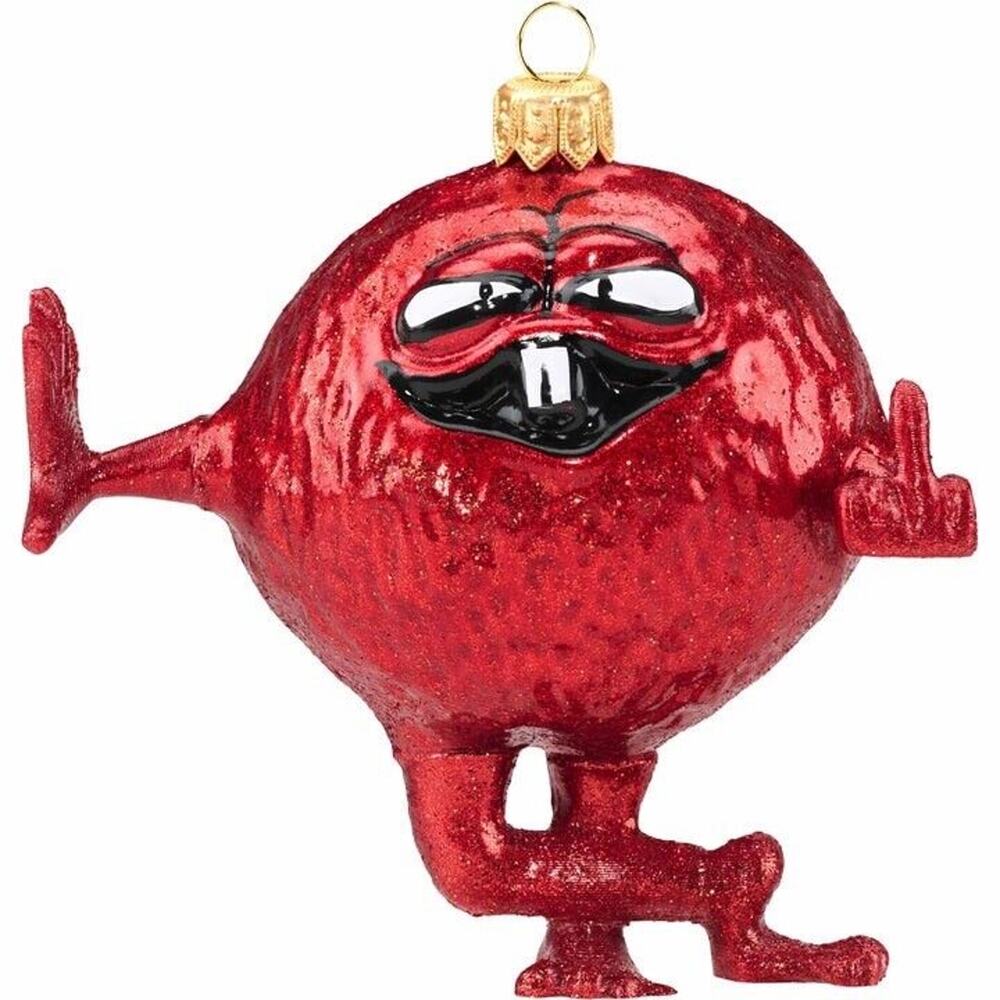 Supreme x Camacho • Red Ornament • Glass • 4.125” x 3.79” • Cross-Posted • Firm